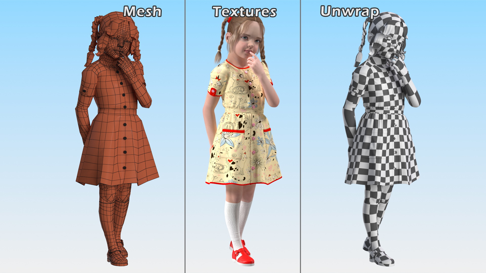 3D model Child Girl