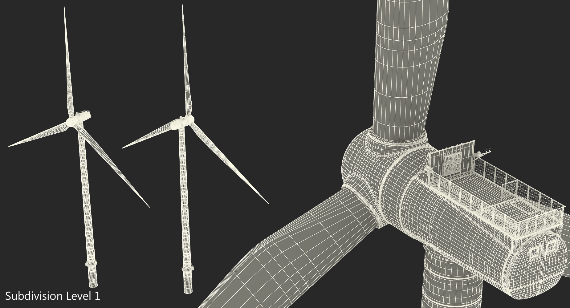 Sea Wind Turbine Siemens 3D model