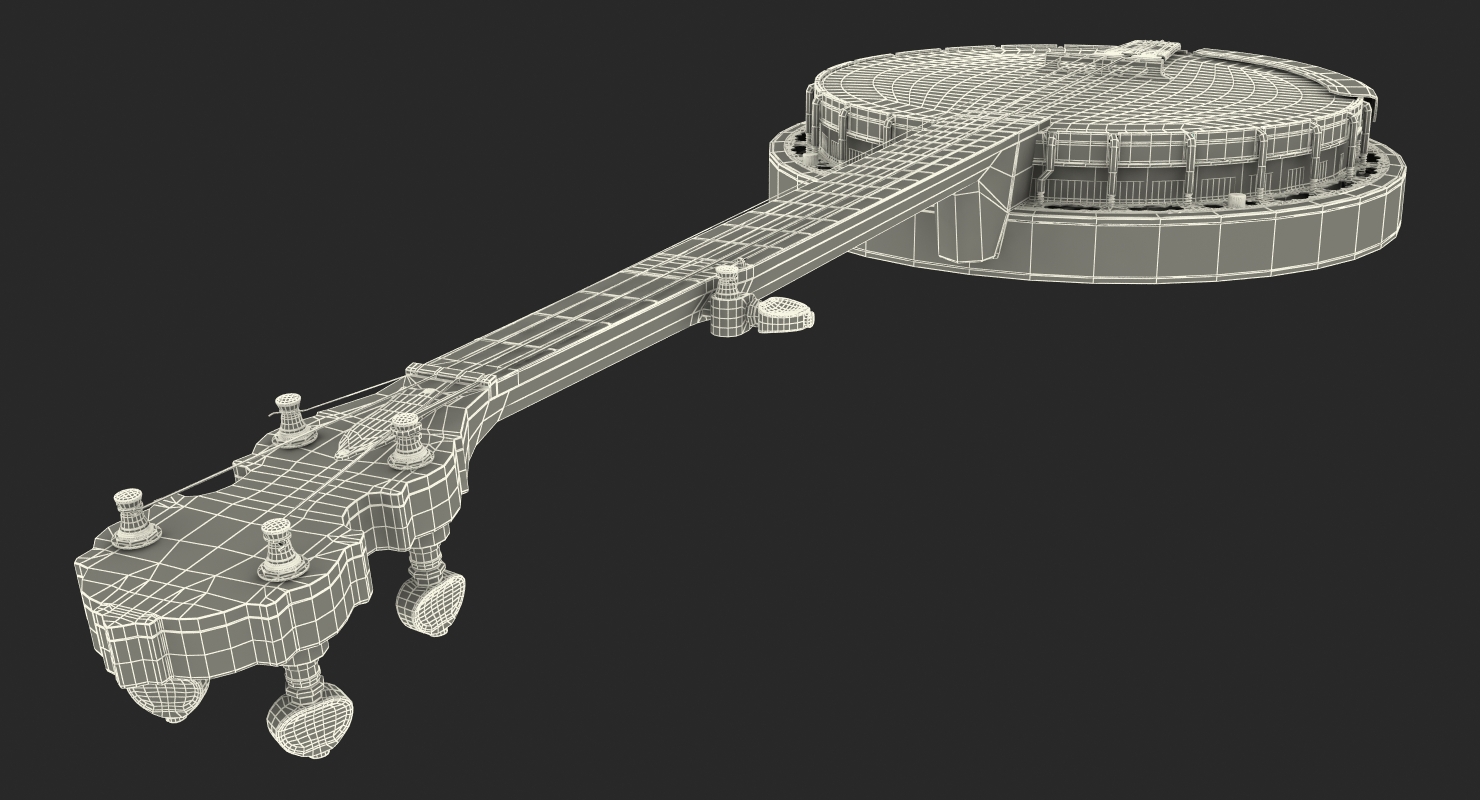 3D Vintage Banjo model