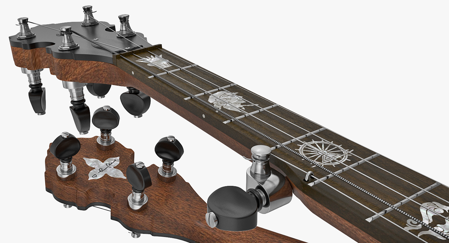 3D Vintage Banjo model