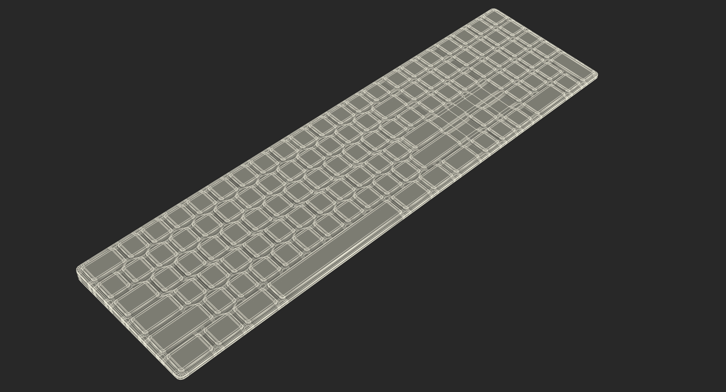 Apple Magic Keyboard 2 Silver 3D model