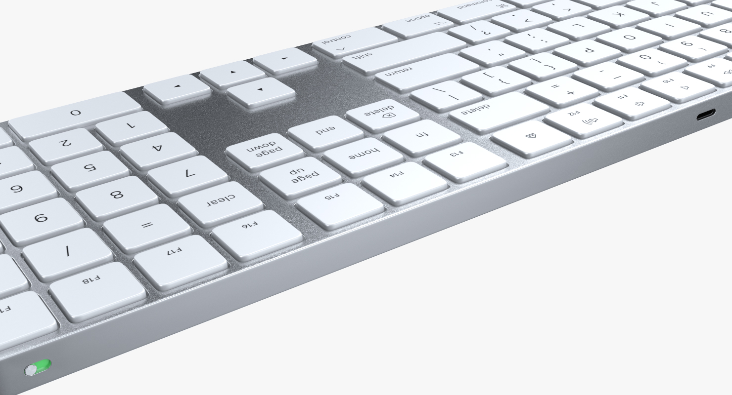 Apple Magic Keyboard 2 Silver 3D model