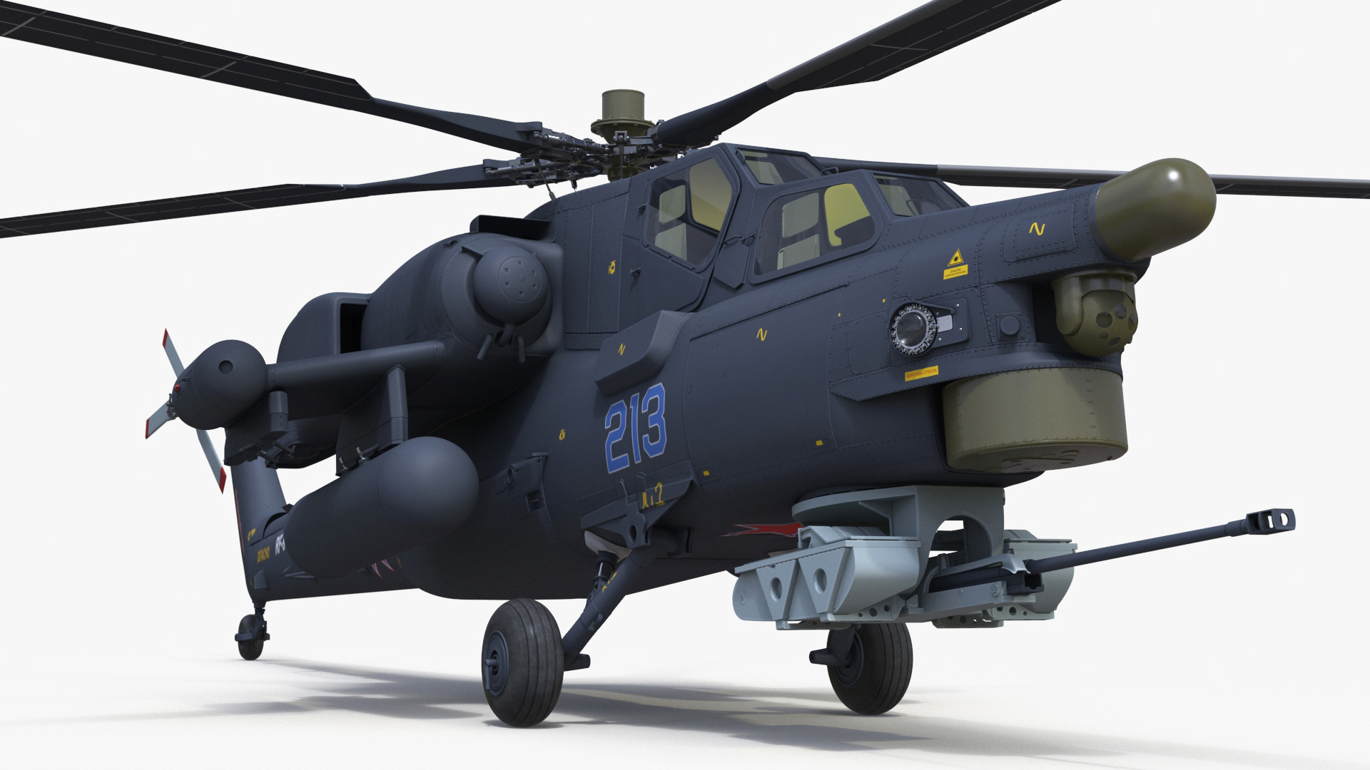 3D Mi-28 Havoc Russian Attack Helicopter Rigged for Cinema 4D model