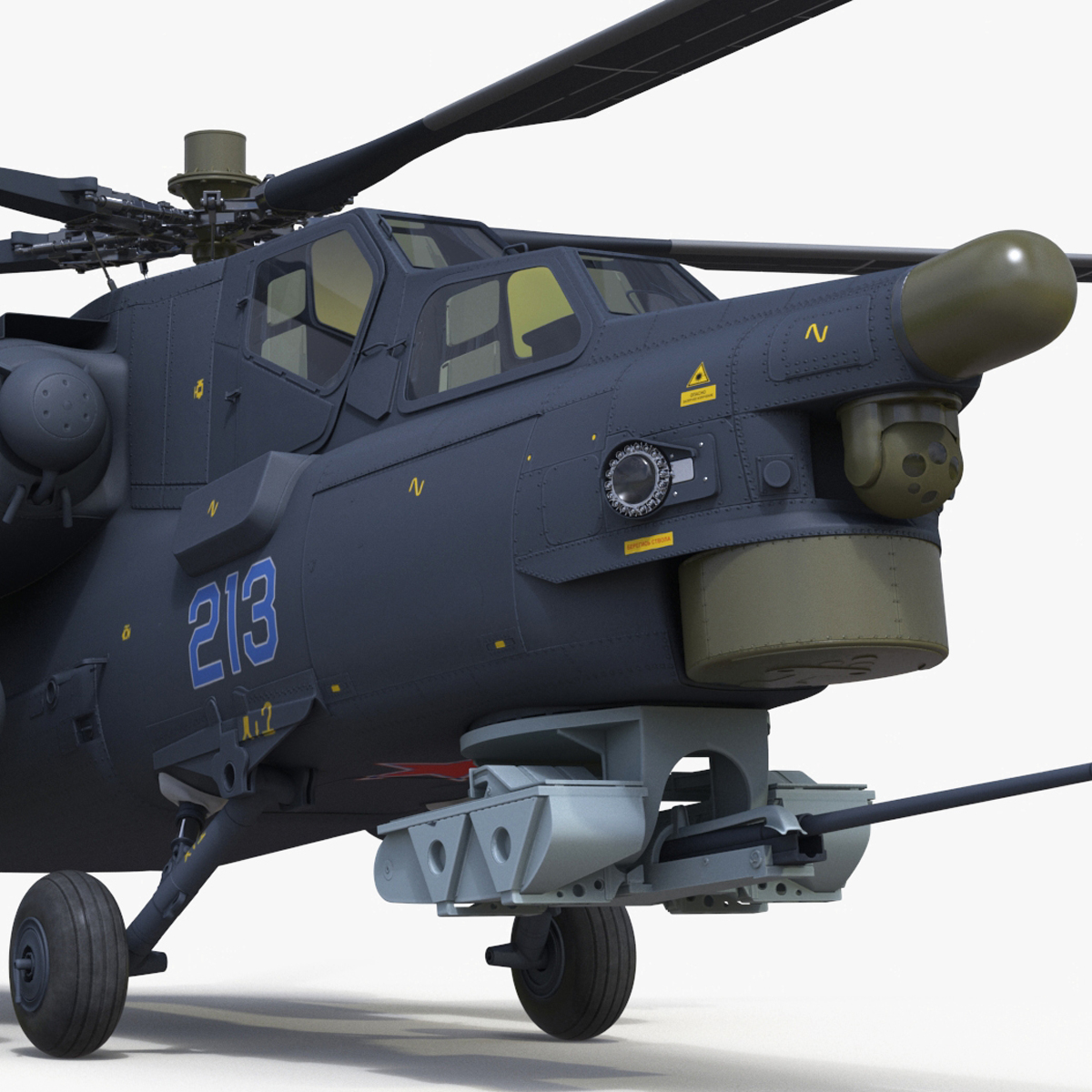 3D Mi-28 Havoc Russian Attack Helicopter Rigged for Cinema 4D model