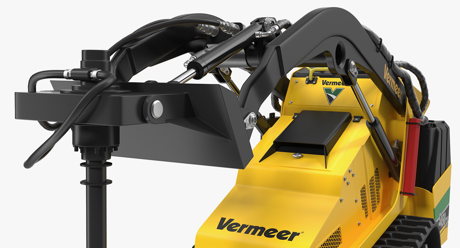 Vermeer S450TX with Auger Drill Clean Rigged 3D model