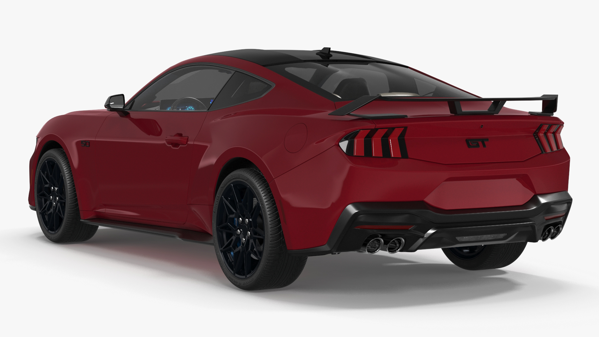 3D model Ford Mustang 2024 on Tow Dolly