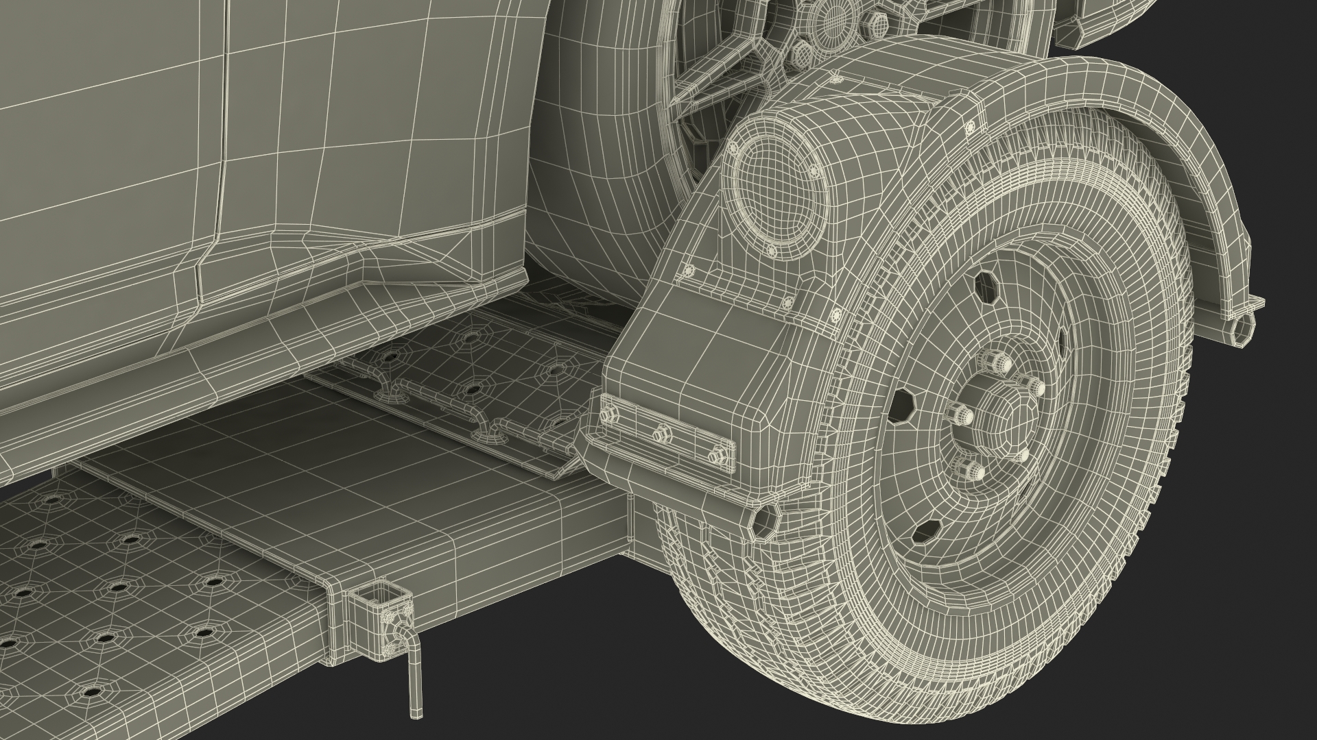 3D model Ford Mustang 2024 on Tow Dolly