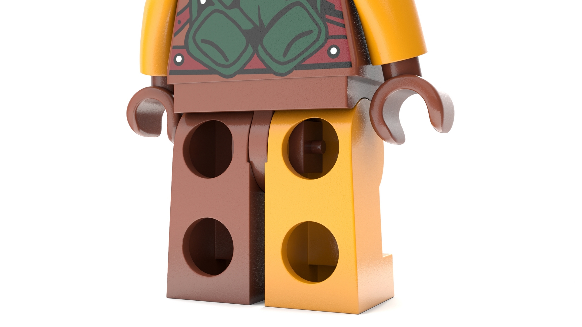 Minifigure LEGO Pirate Rigged 3D model