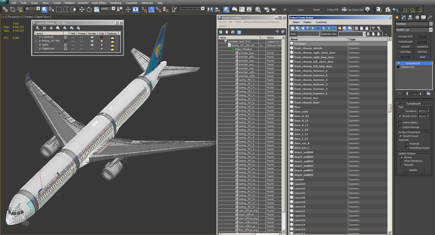 3D Boeing 767 400 with Interior Condor Flugdienst