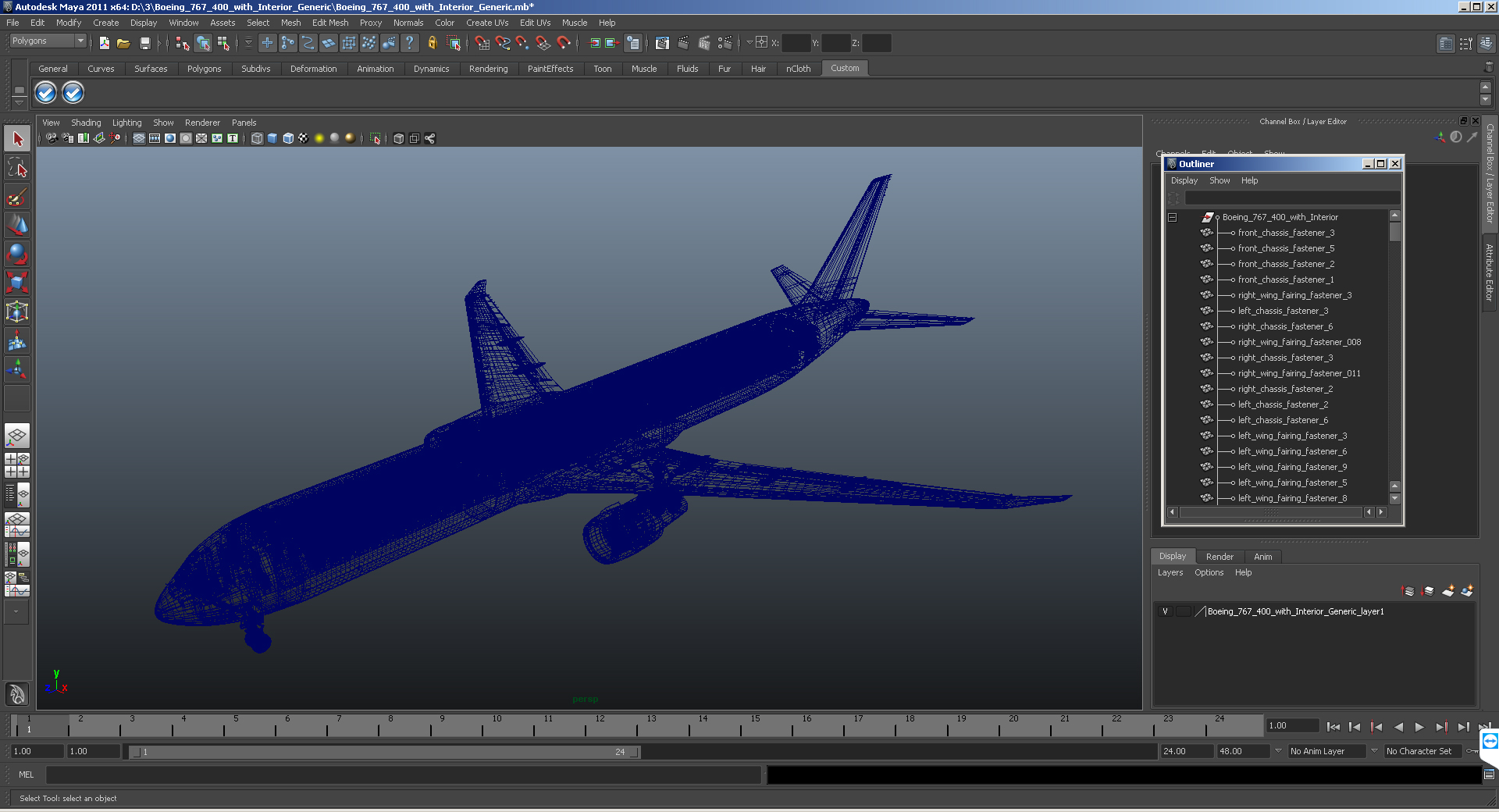 3D Boeing 767 400 with Interior Condor Flugdienst