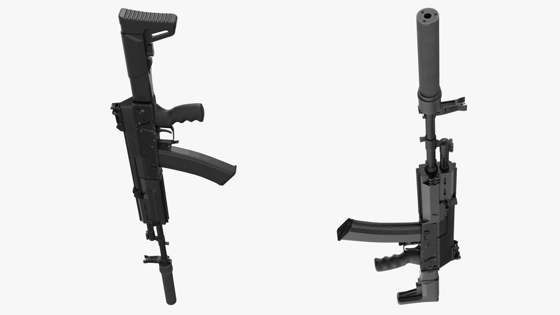 Assault Rifle AK-12 2011 with Suppressor New 3D model