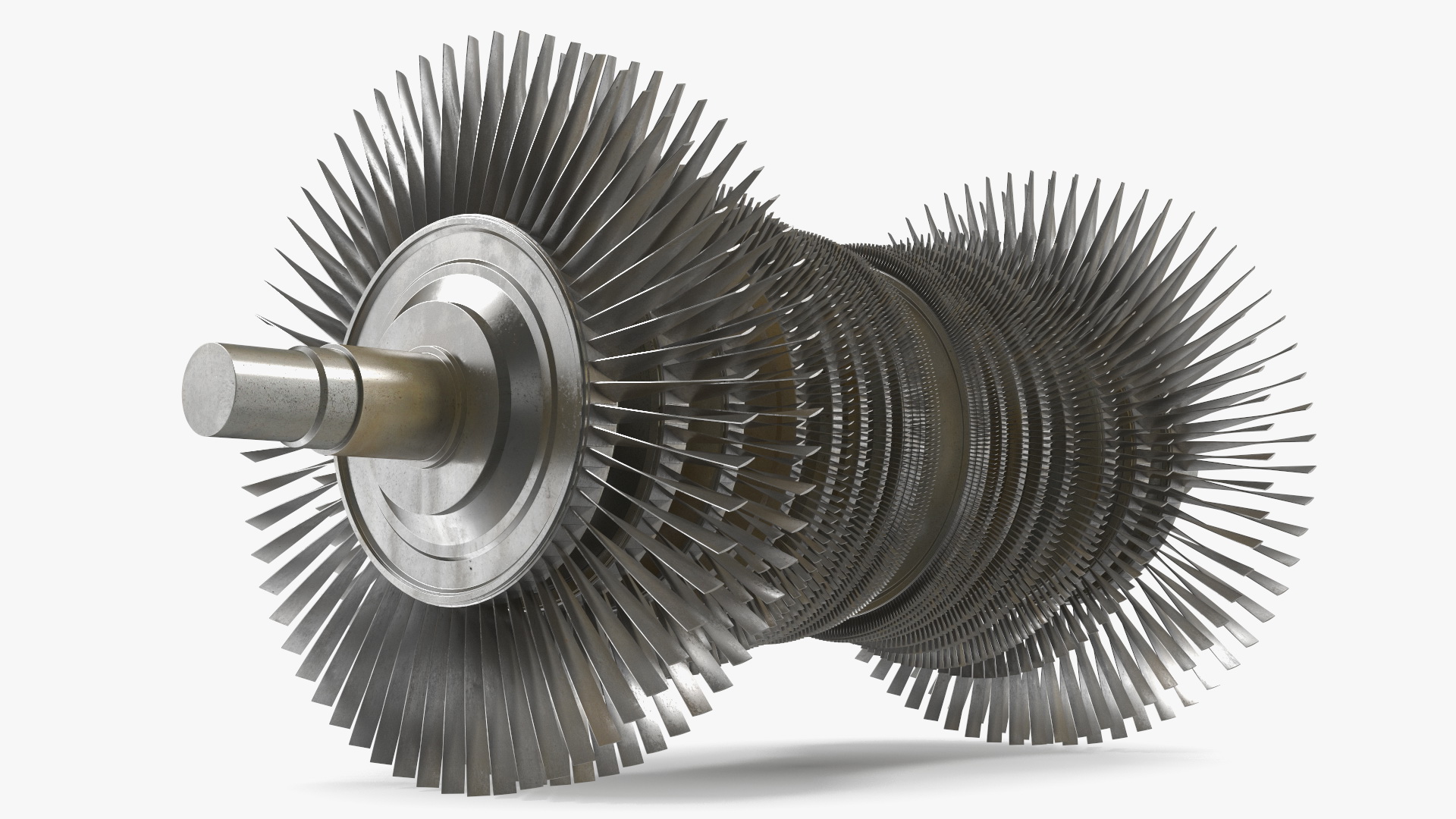 3D model Industrial Gas Turbine Engine Shaft