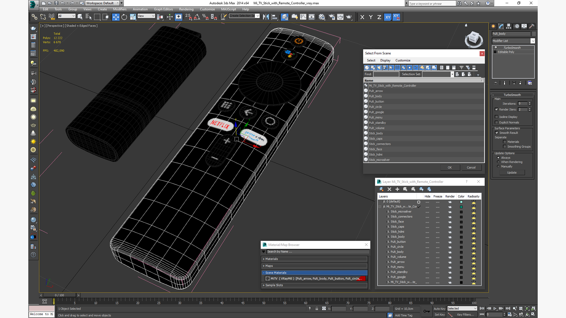 Mi TV Stick with Remote Controller 3D model