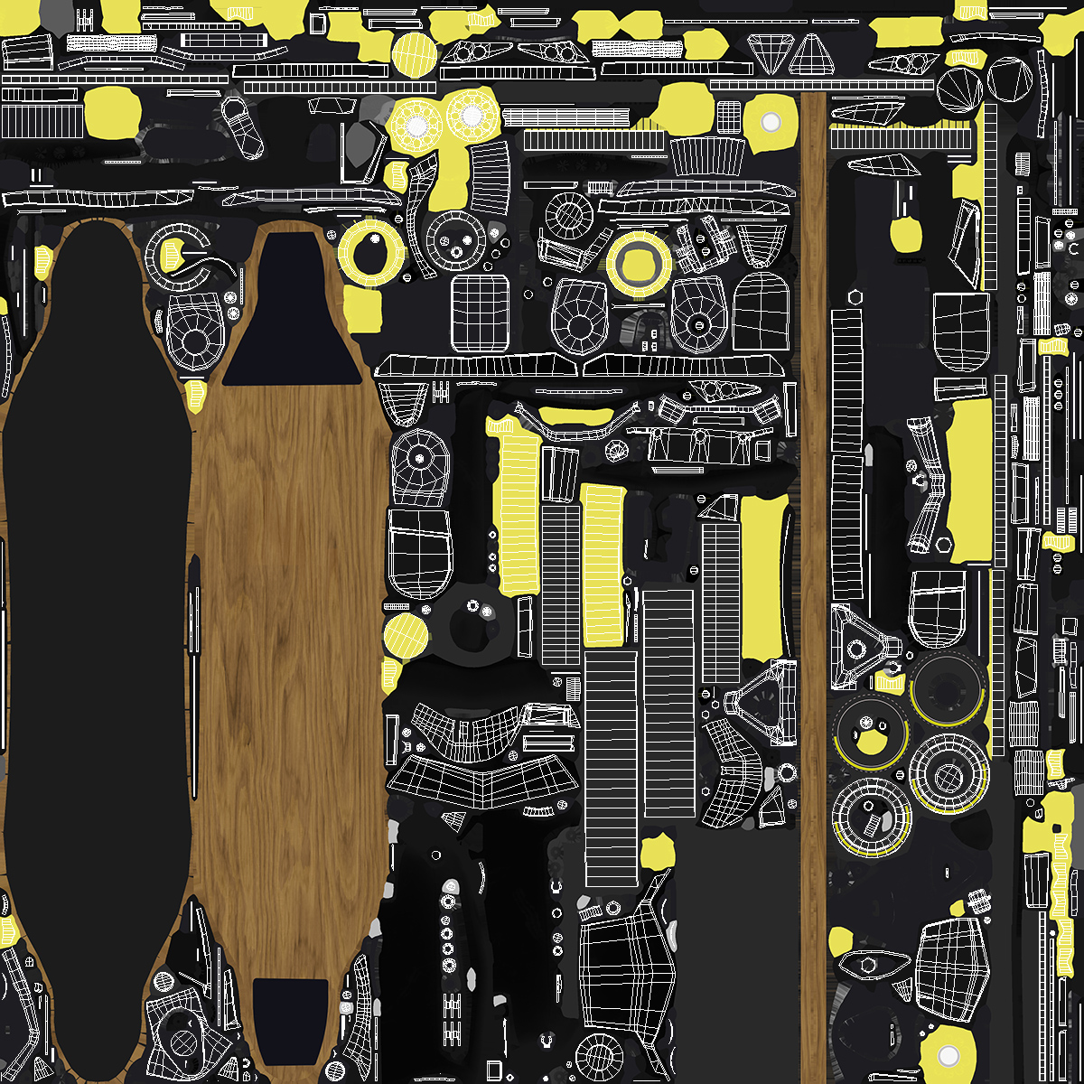 Electric Skateboard Belt Motor Kit 3D model