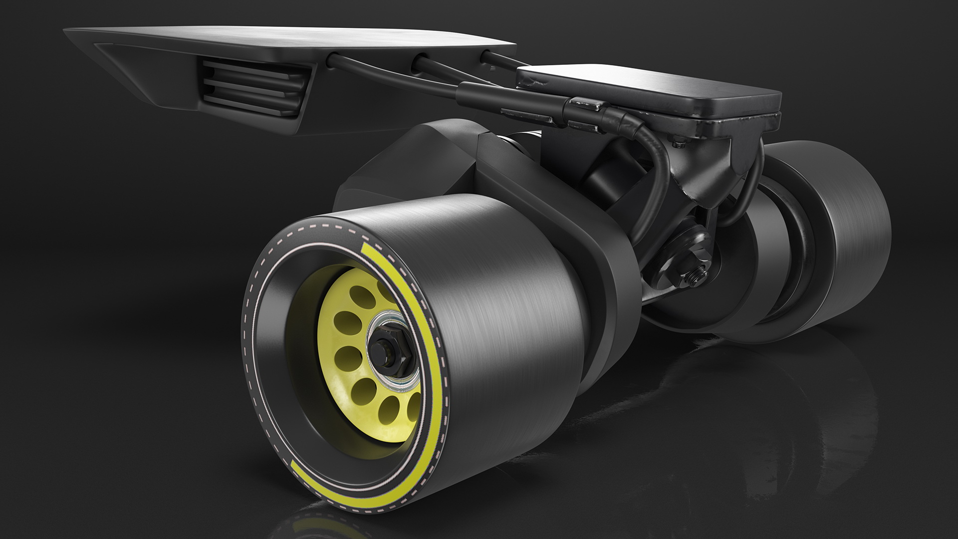 Electric Skateboard Belt Motor Kit 3D model