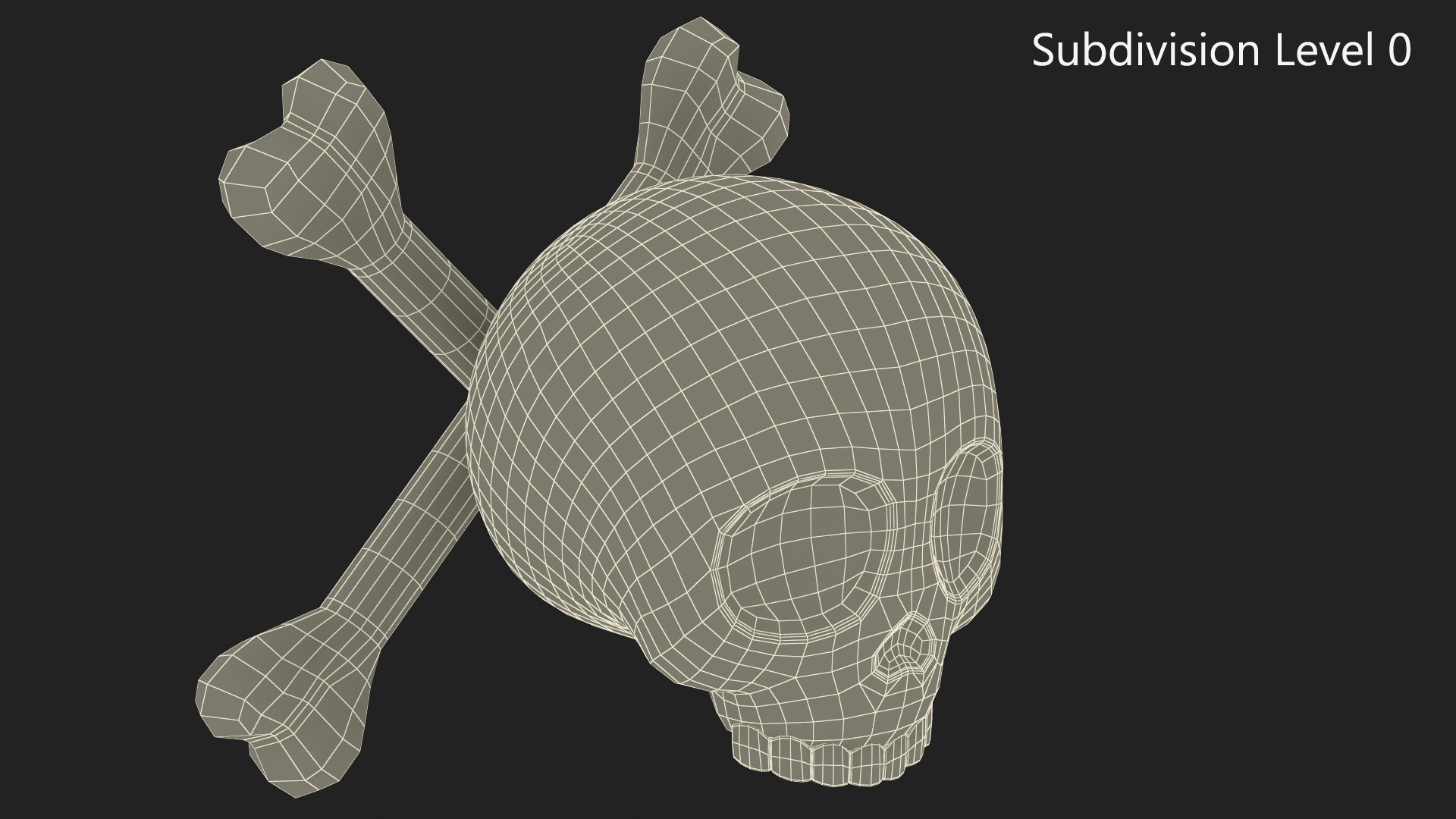 3D Emoji Skull and Crossbones