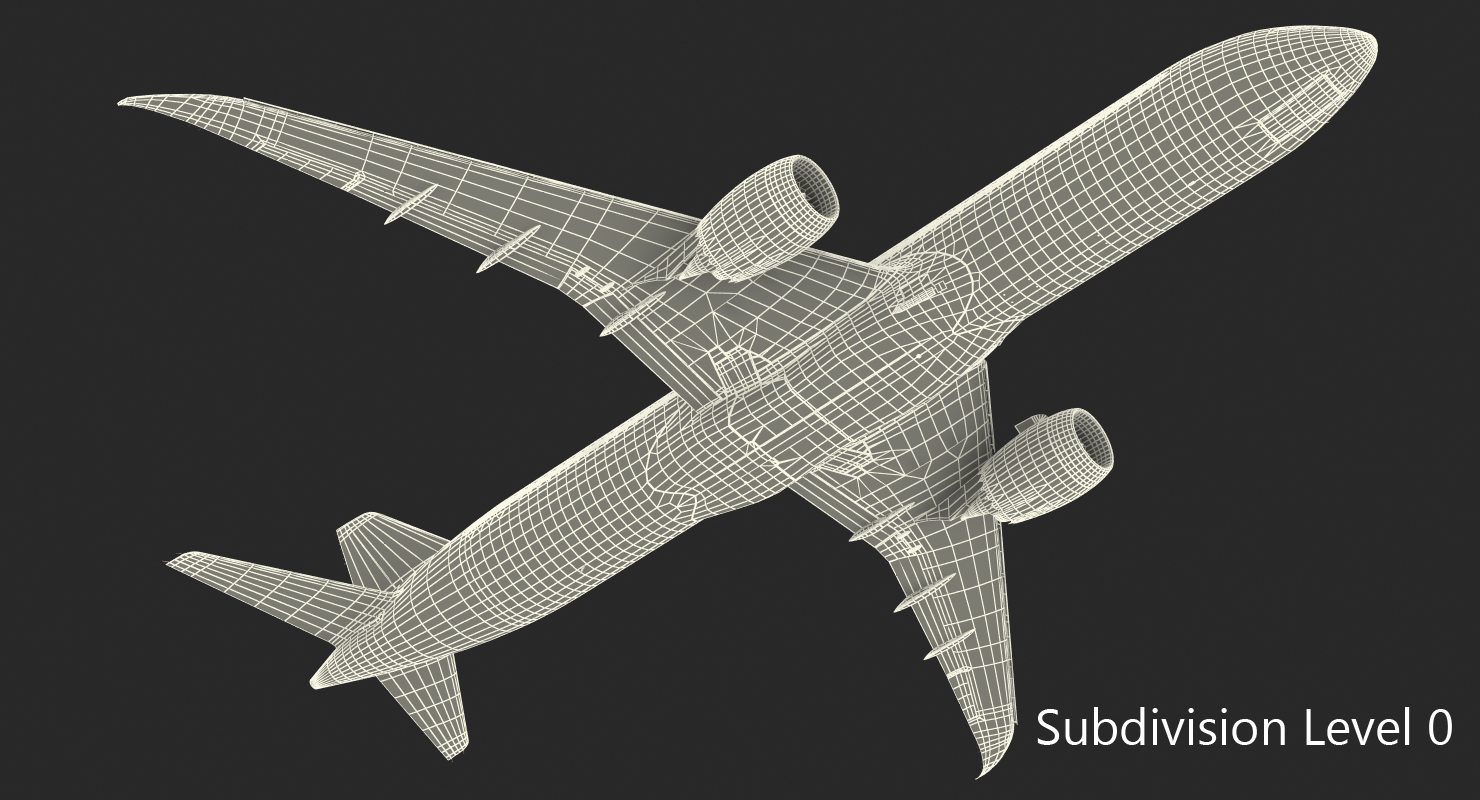 3D Boeing 787 9 Dreamliner QATAR Rigged