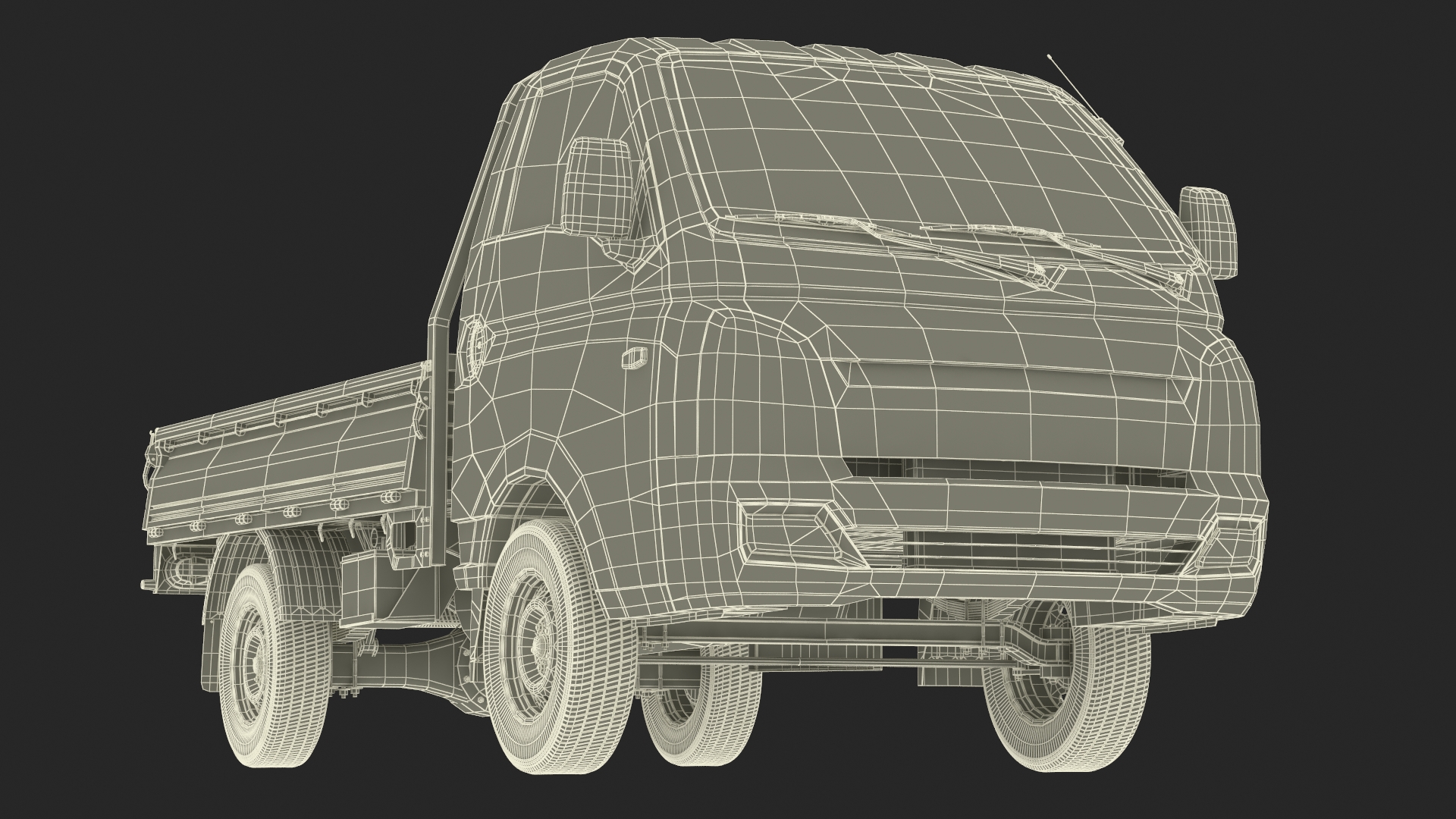 3D Pick Up Truck Blue model