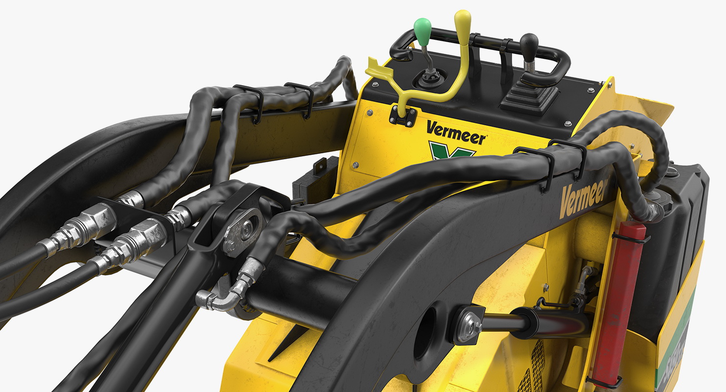 3D model Vermeer S450TX Skid Steer with Auger Drill Dirty Rigged