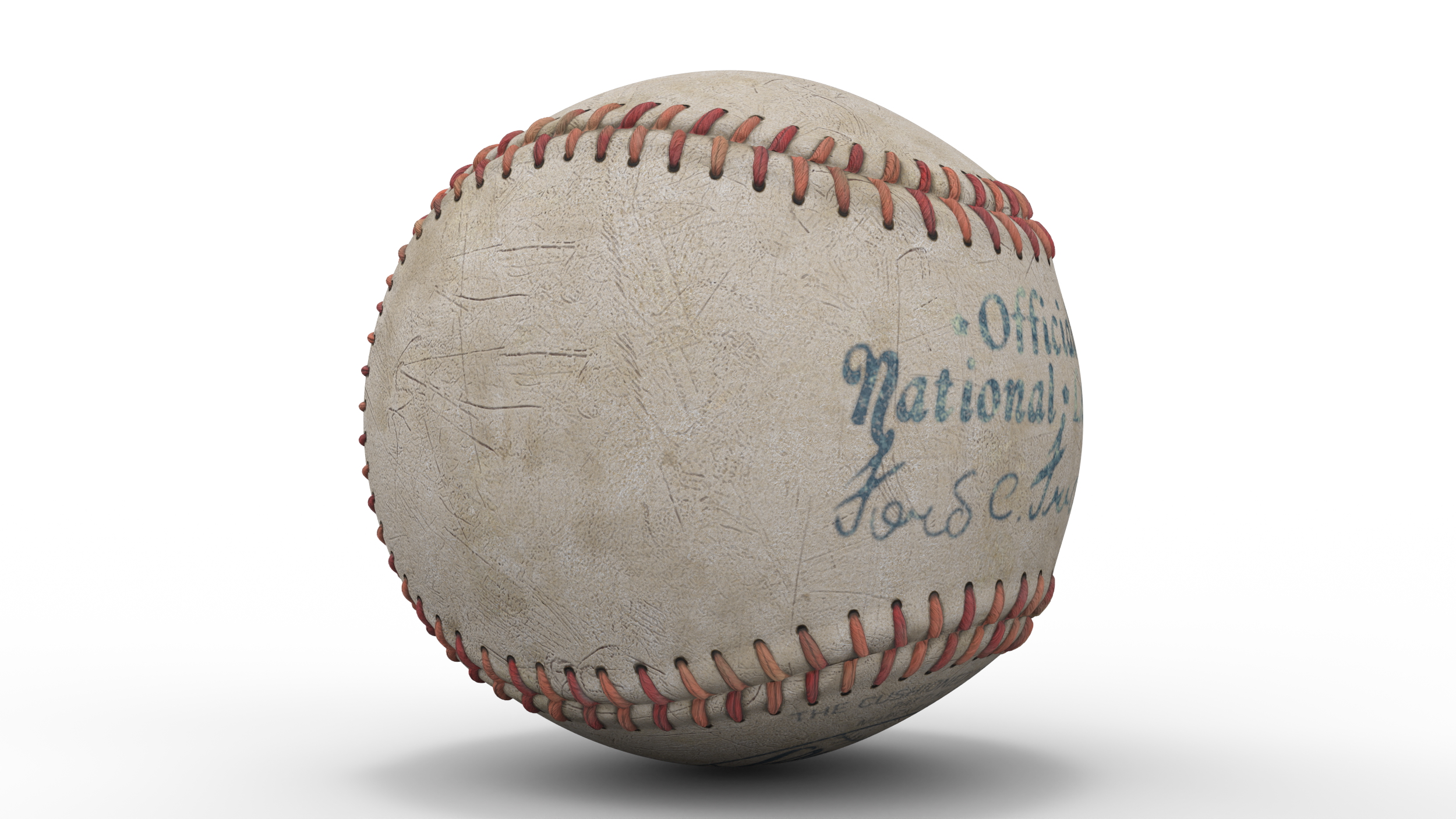 Historical Baseballs set 3D model