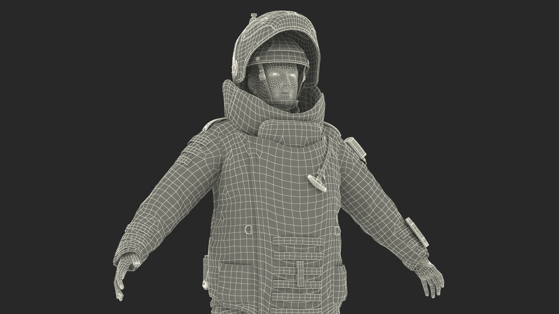 3D EOD 10 Bomb Suit Blue Rigged model