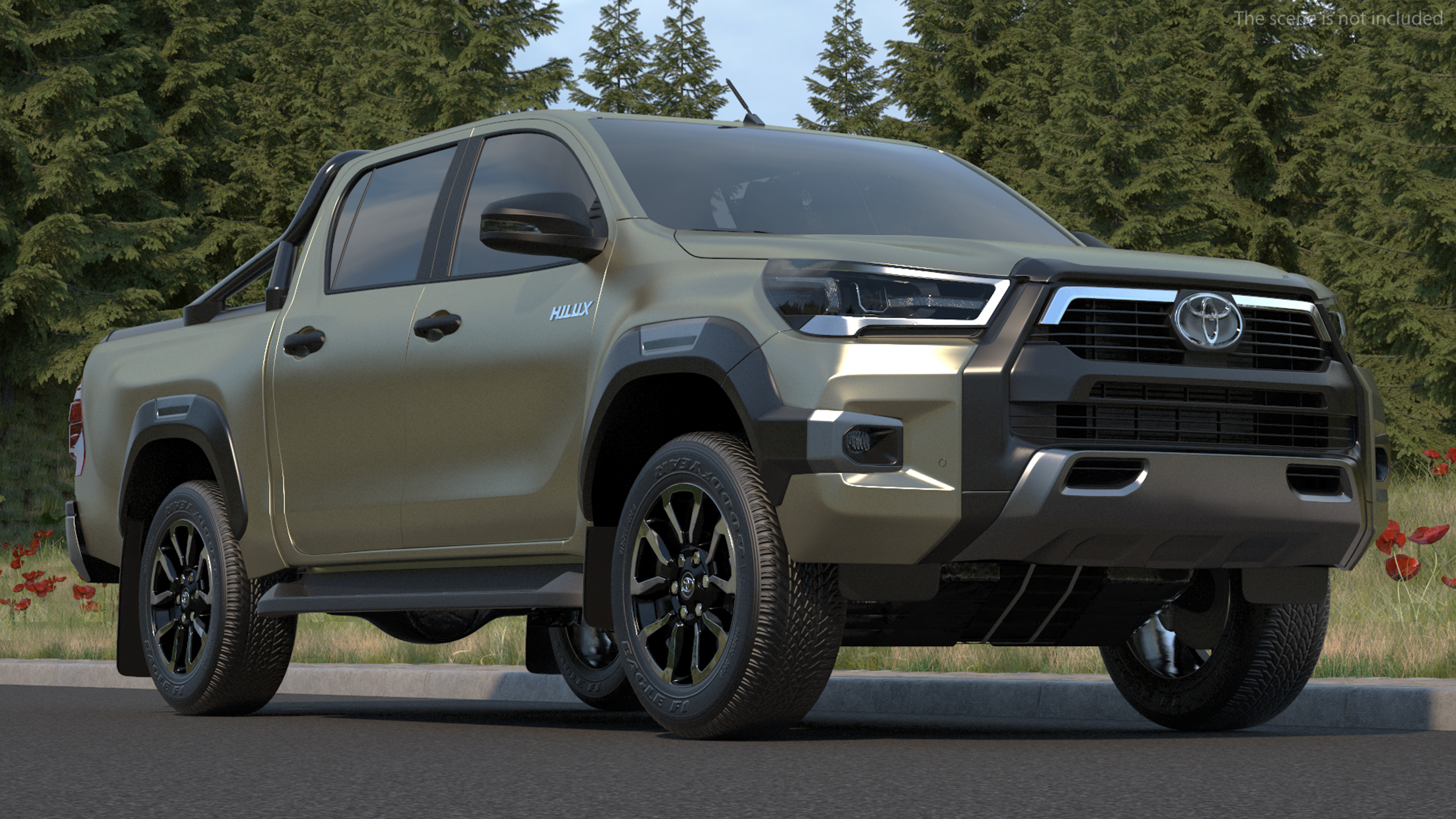 3D Toyota Hilux 2022 Simple Interior model