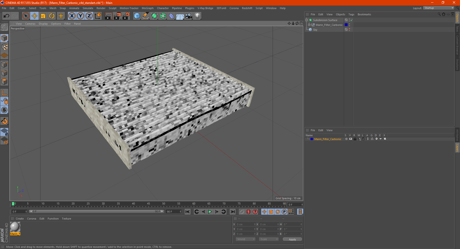 3D model Mann Filter Carbonic