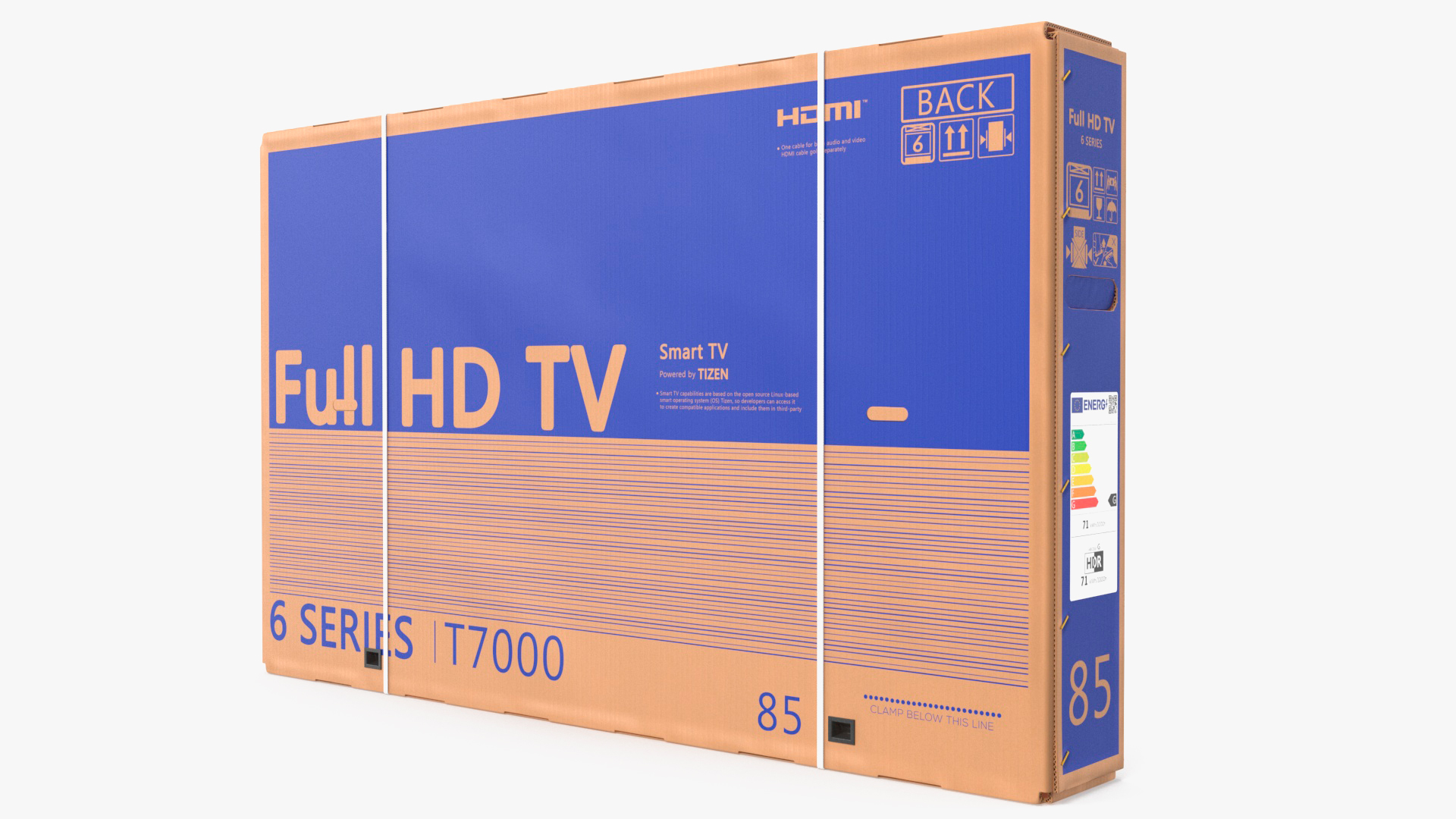 Cardboard Packaging Box 85 Inch TV 3D model