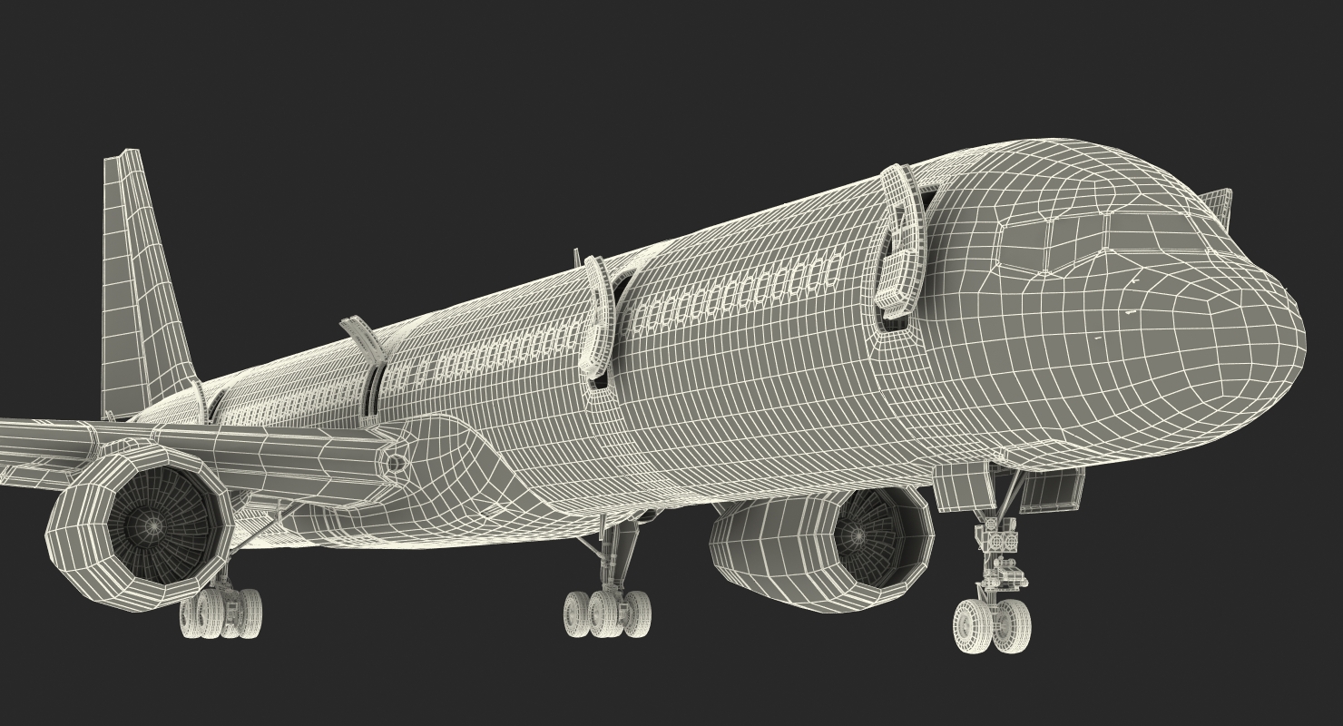 3D model Boeing 757 300 Generic with Cabin Rigged