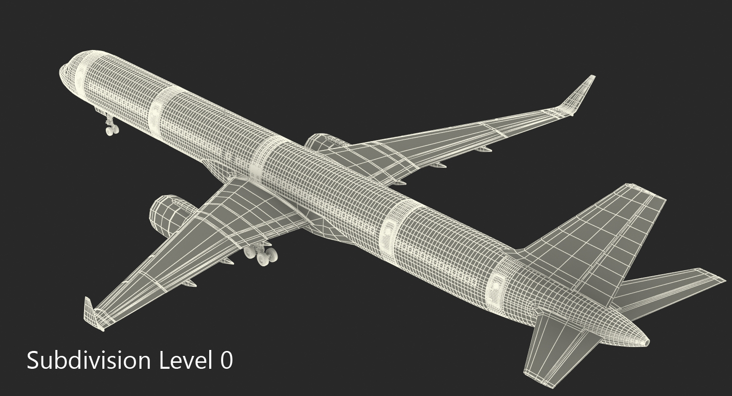 3D model Boeing 757 300 Generic with Cabin Rigged