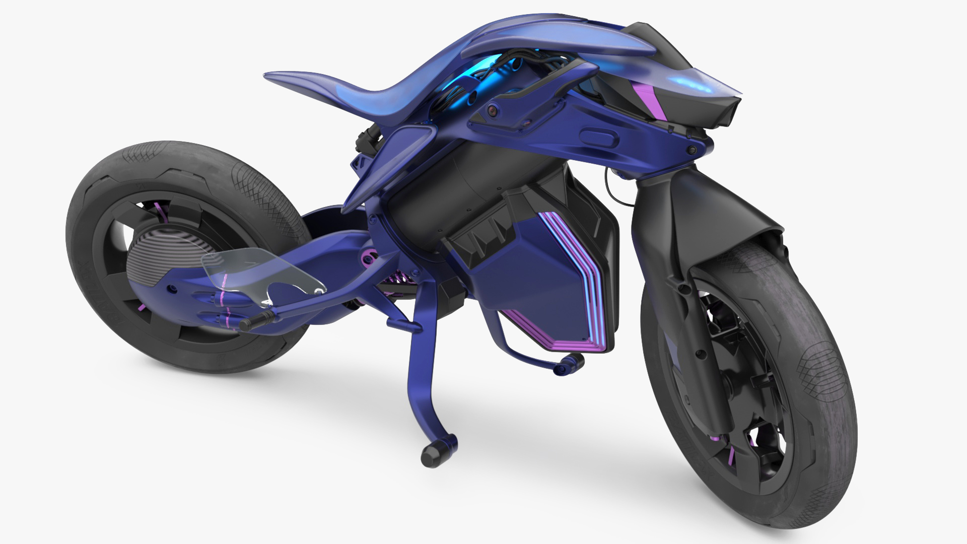 3D Futuristic Balancing Motorcycle Concept Rigged