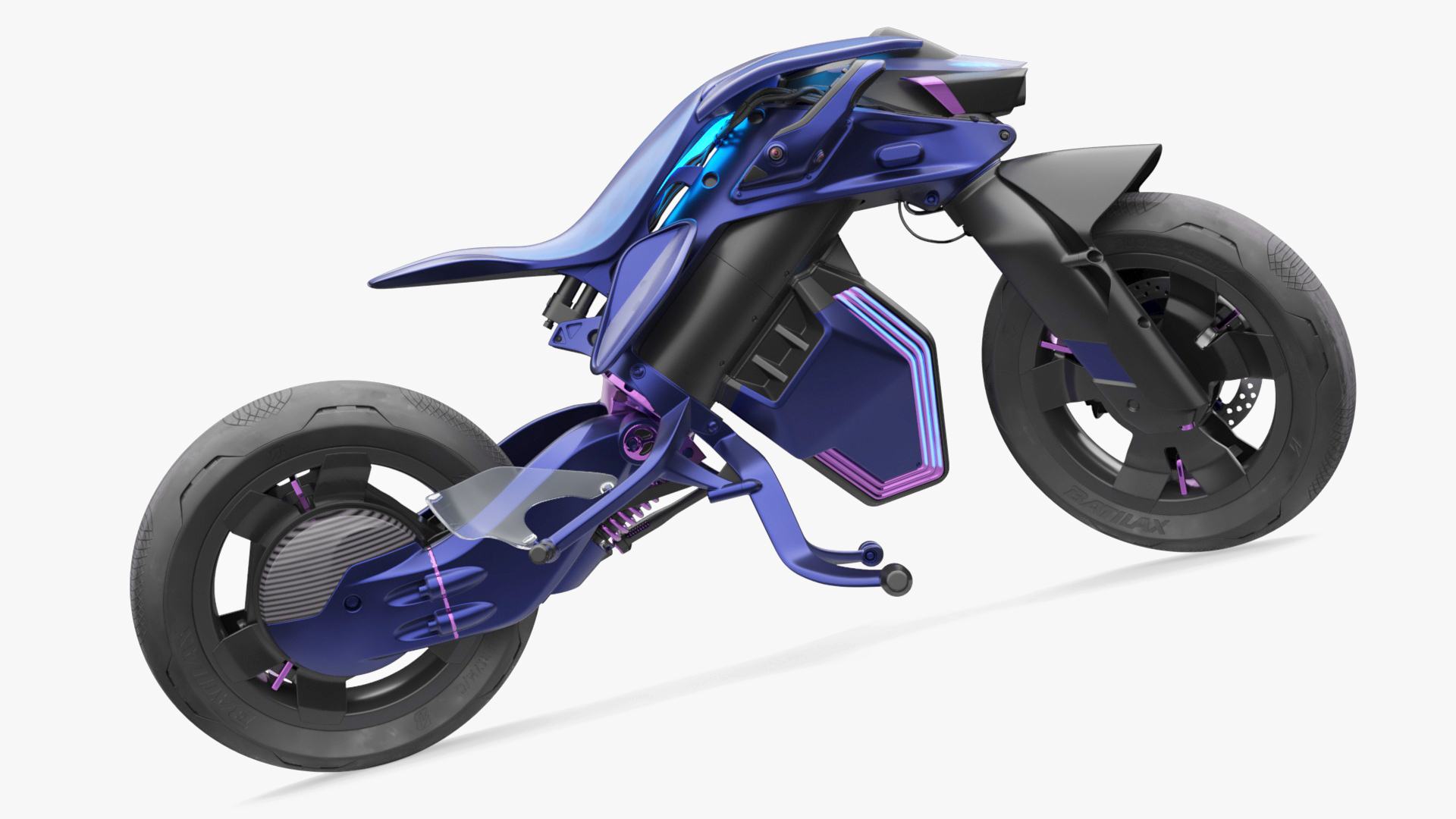 3D Futuristic Balancing Motorcycle Concept Rigged