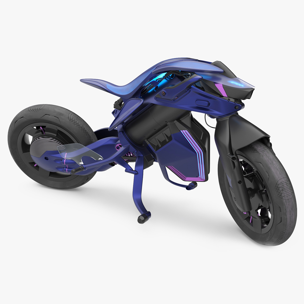 3D Futuristic Balancing Motorcycle Concept Rigged