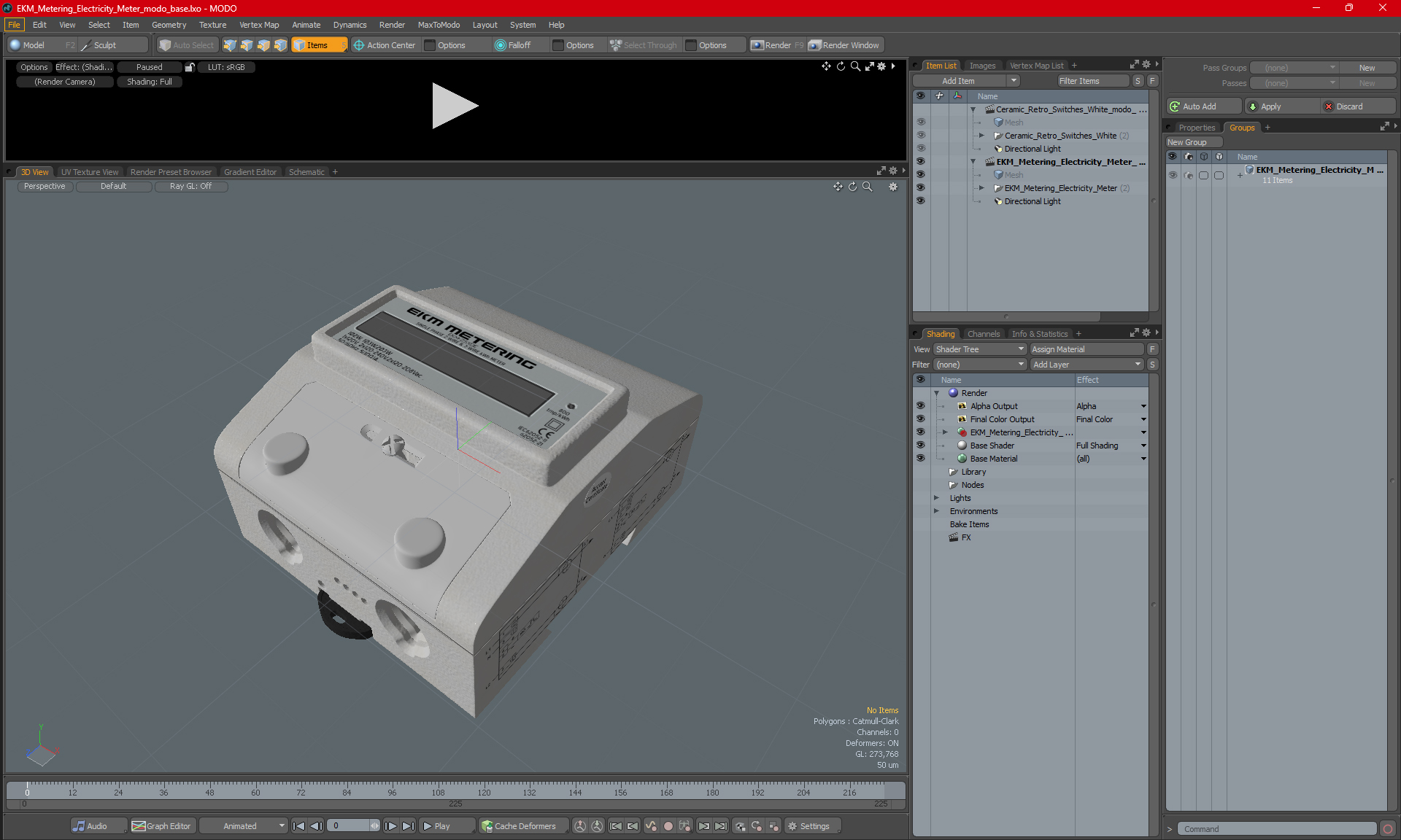 3D model EKM Metering Electricity Meter