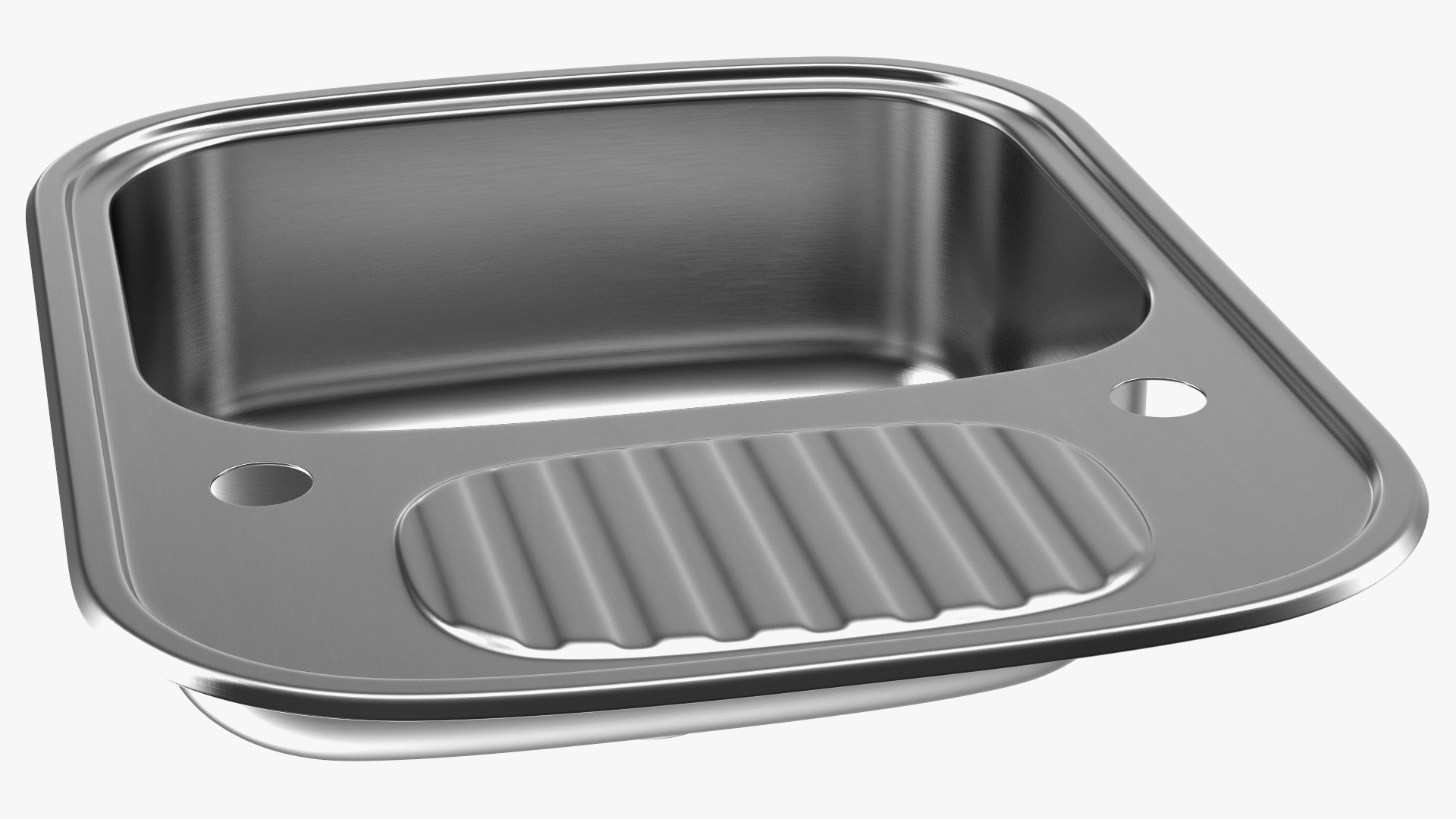 Single Bowl Stainless Steel Reversible Inset Sink 3D model