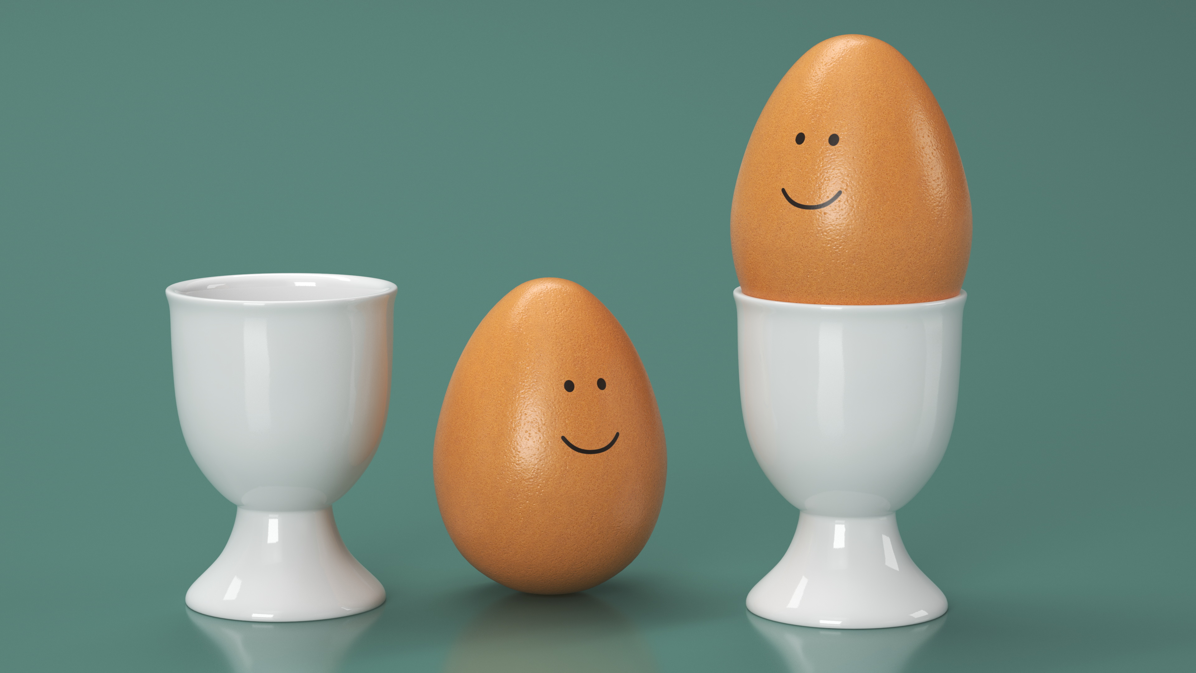 3D Smiling Egg in Cup model