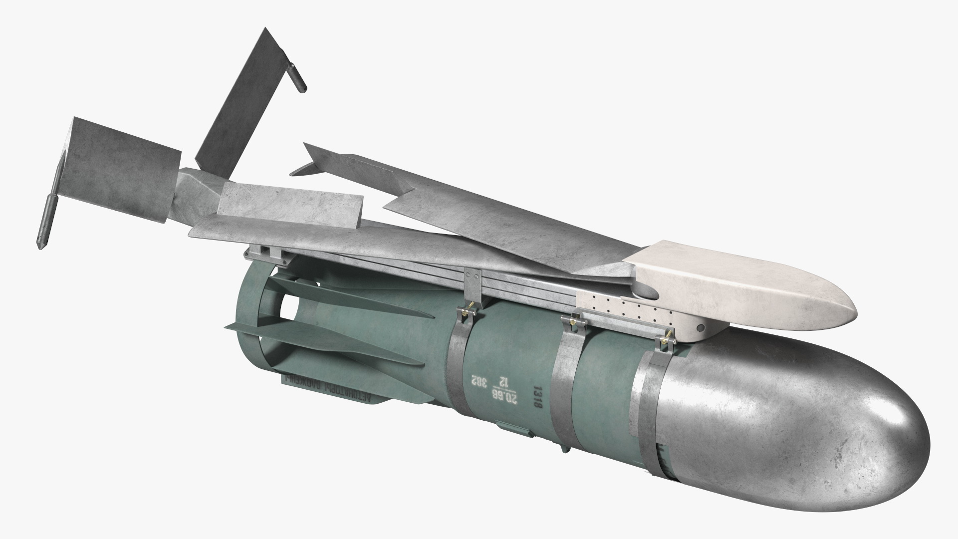 3D model Russian FAB 1500 Air Bomb with UMPK