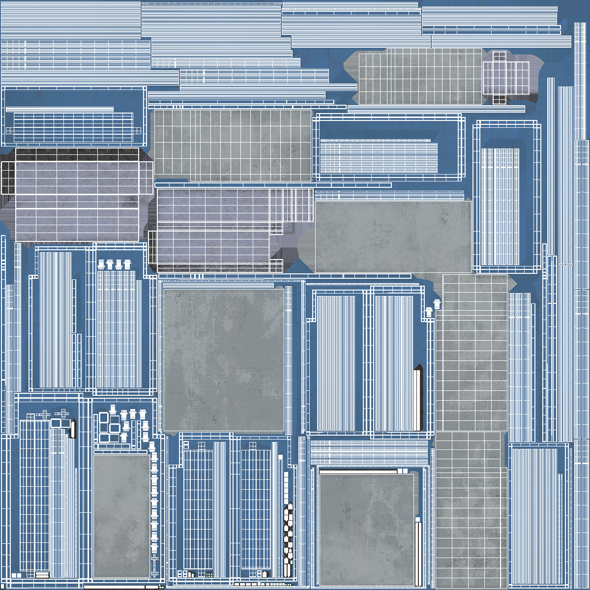 3D Security Gates with Fence Segment Open model