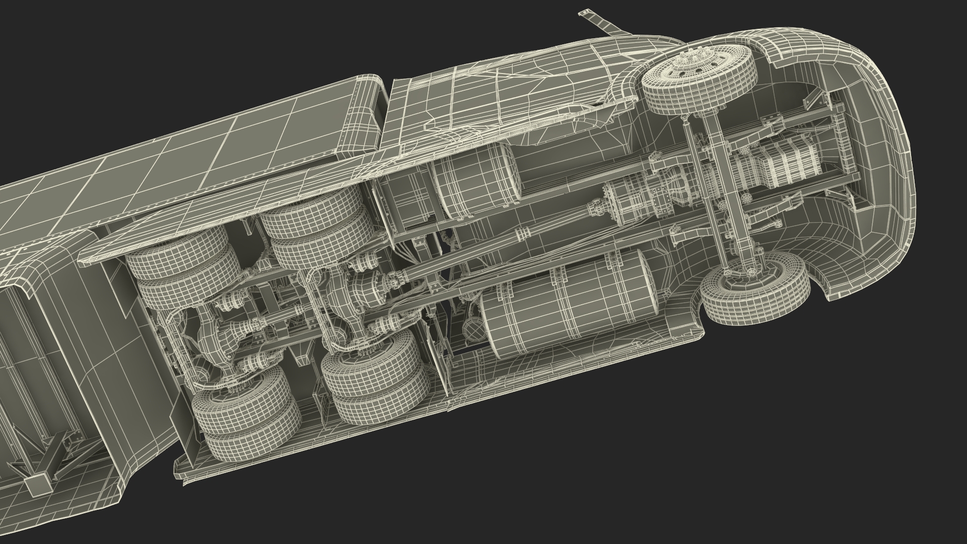 3D Advanced Long Haul Truck and Trailer Rigged model