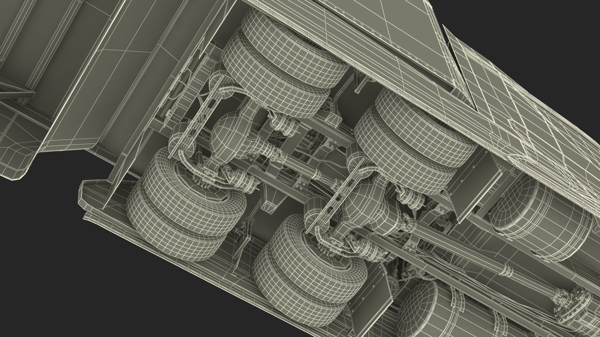 3D Advanced Long Haul Truck and Trailer Rigged model