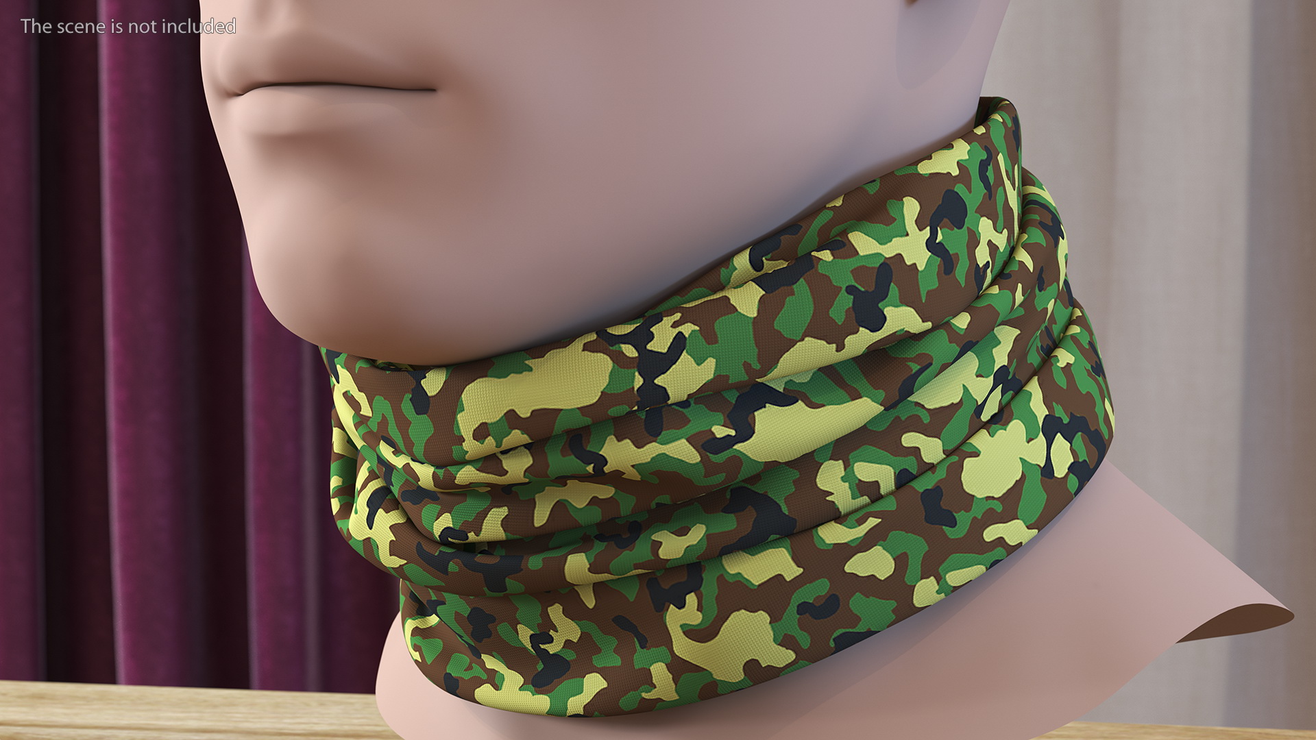 Multi Functional Neck Gaiter Camouflage 3D model