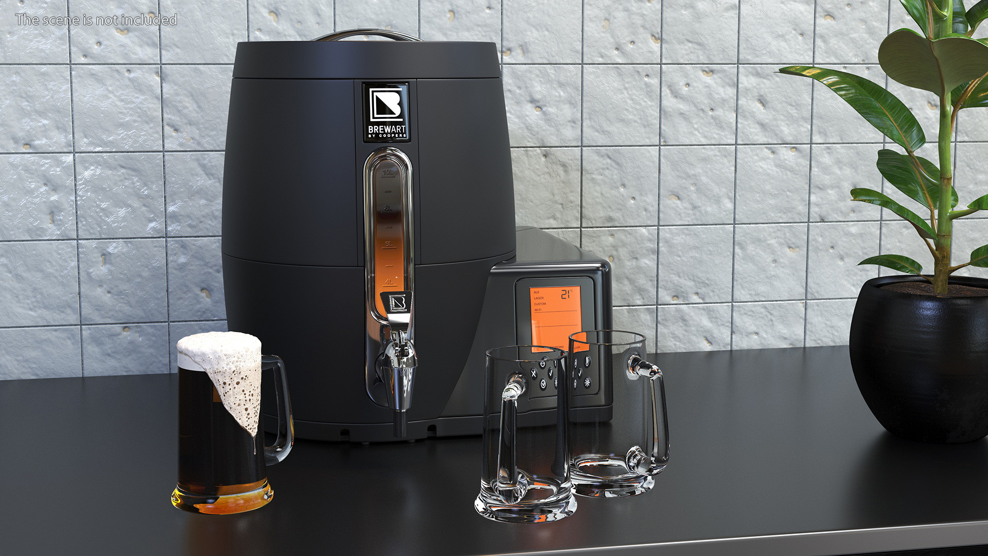 3D Home Beer Brewing Machine Brewart with Mugs model