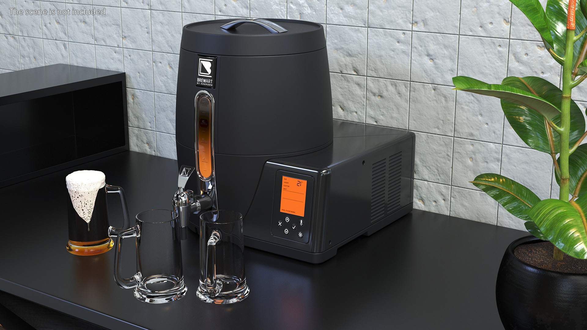 3D Home Beer Brewing Machine Brewart with Mugs model