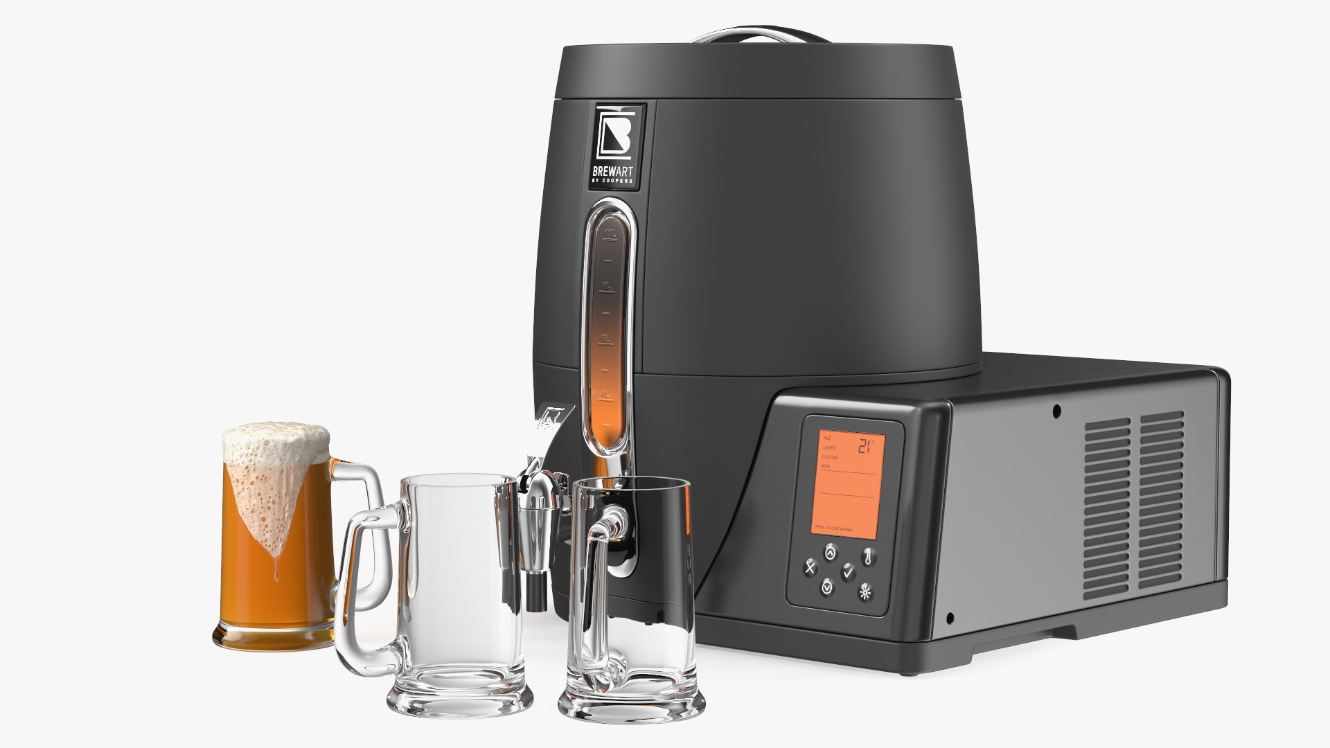 3D Home Beer Brewing Machine Brewart with Mugs model