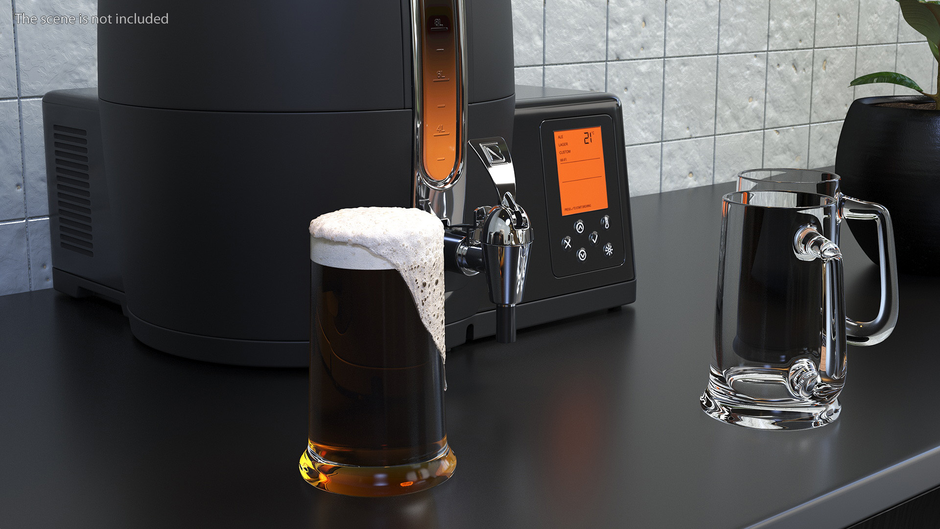 3D Home Beer Brewing Machine Brewart with Mugs model