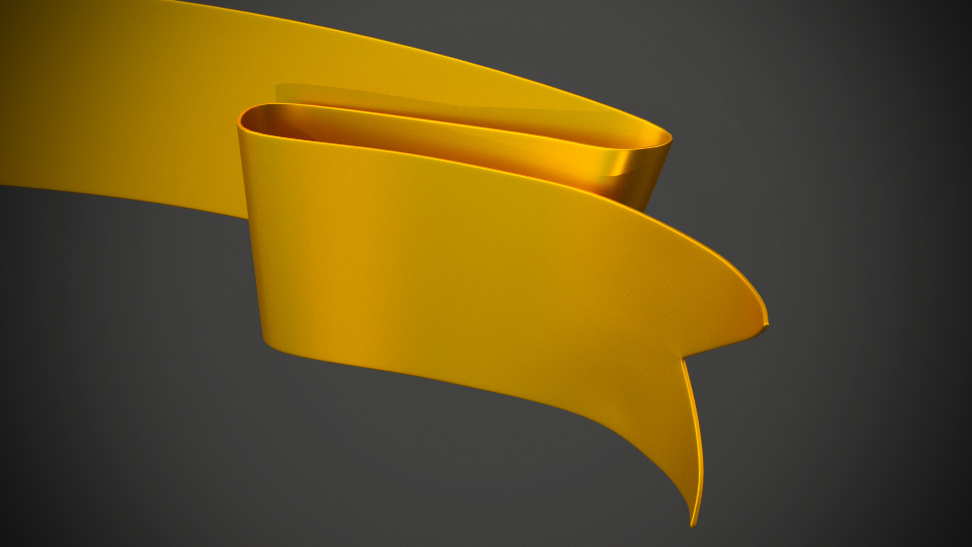 Winner Award Banner Gold 3D model