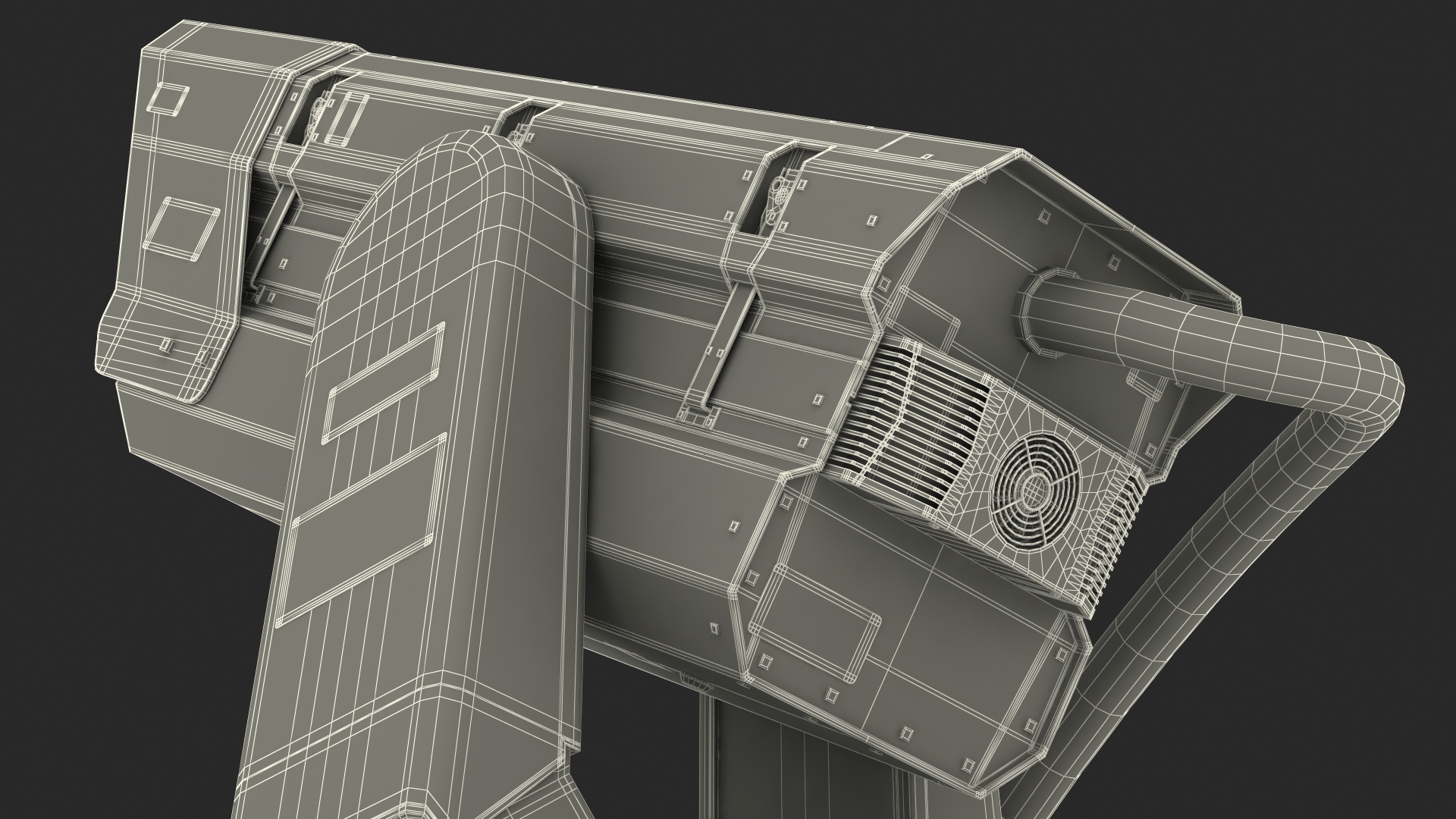 Airport Ceilometer LIDAR Scanner Rigged 3D model