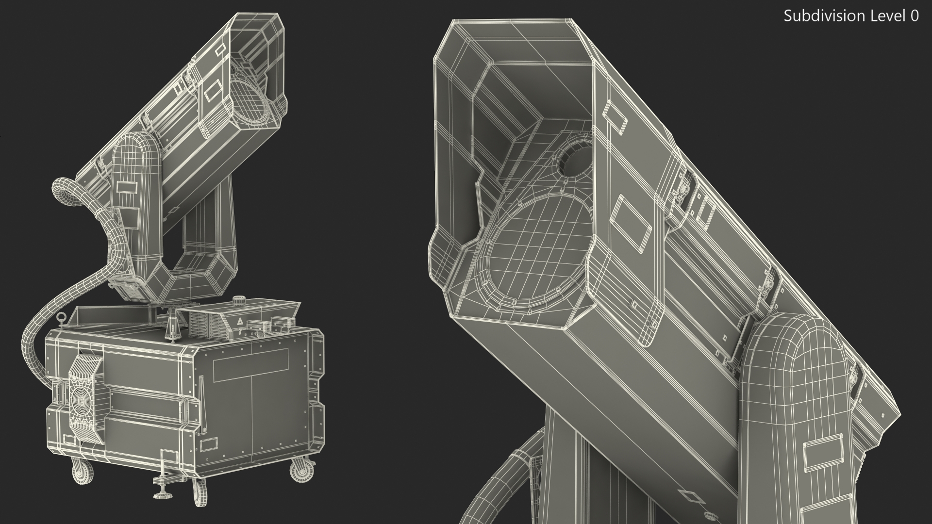 Airport Ceilometer LIDAR Scanner Rigged 3D model