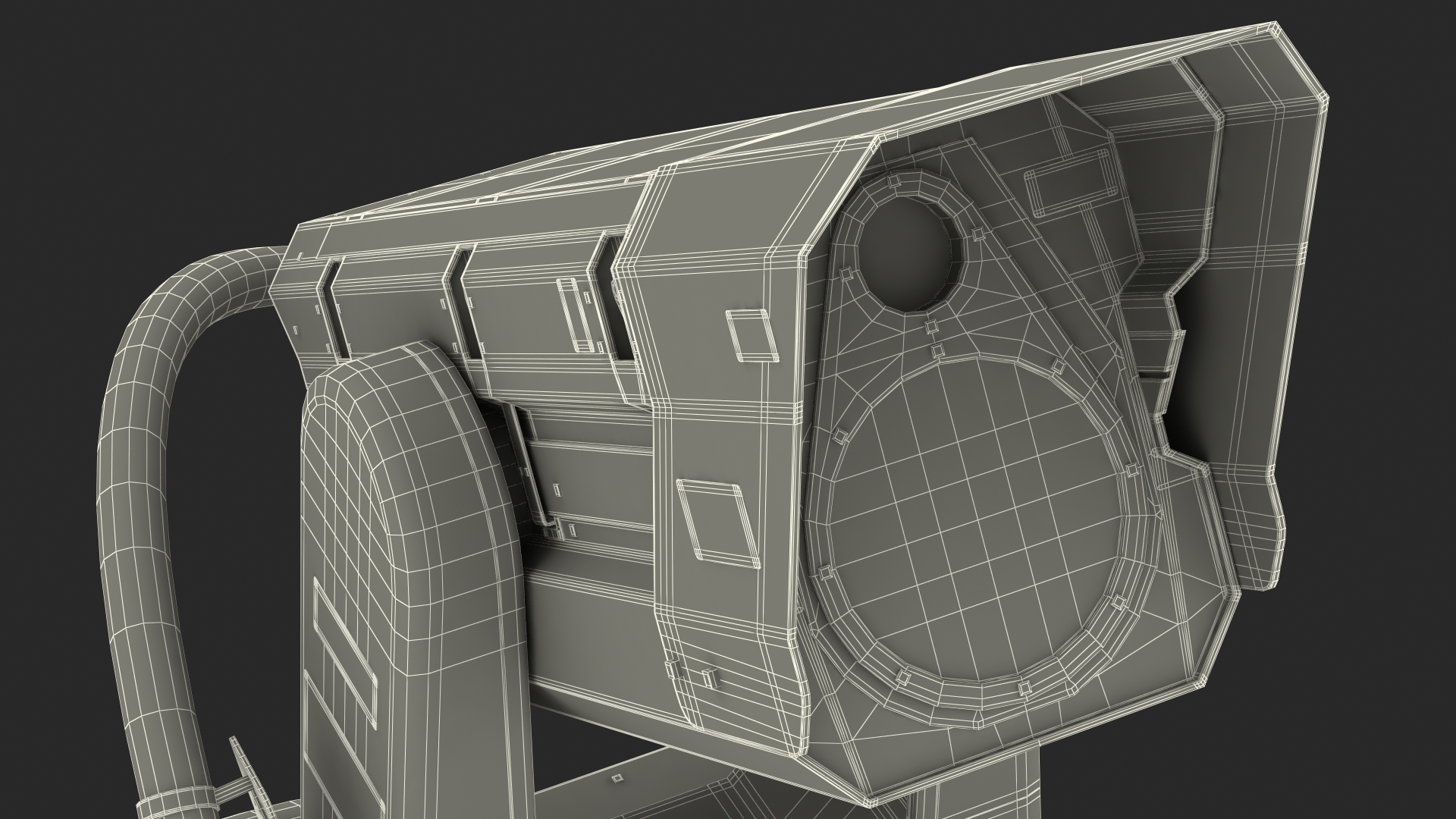 Airport Ceilometer LIDAR Scanner Rigged 3D model