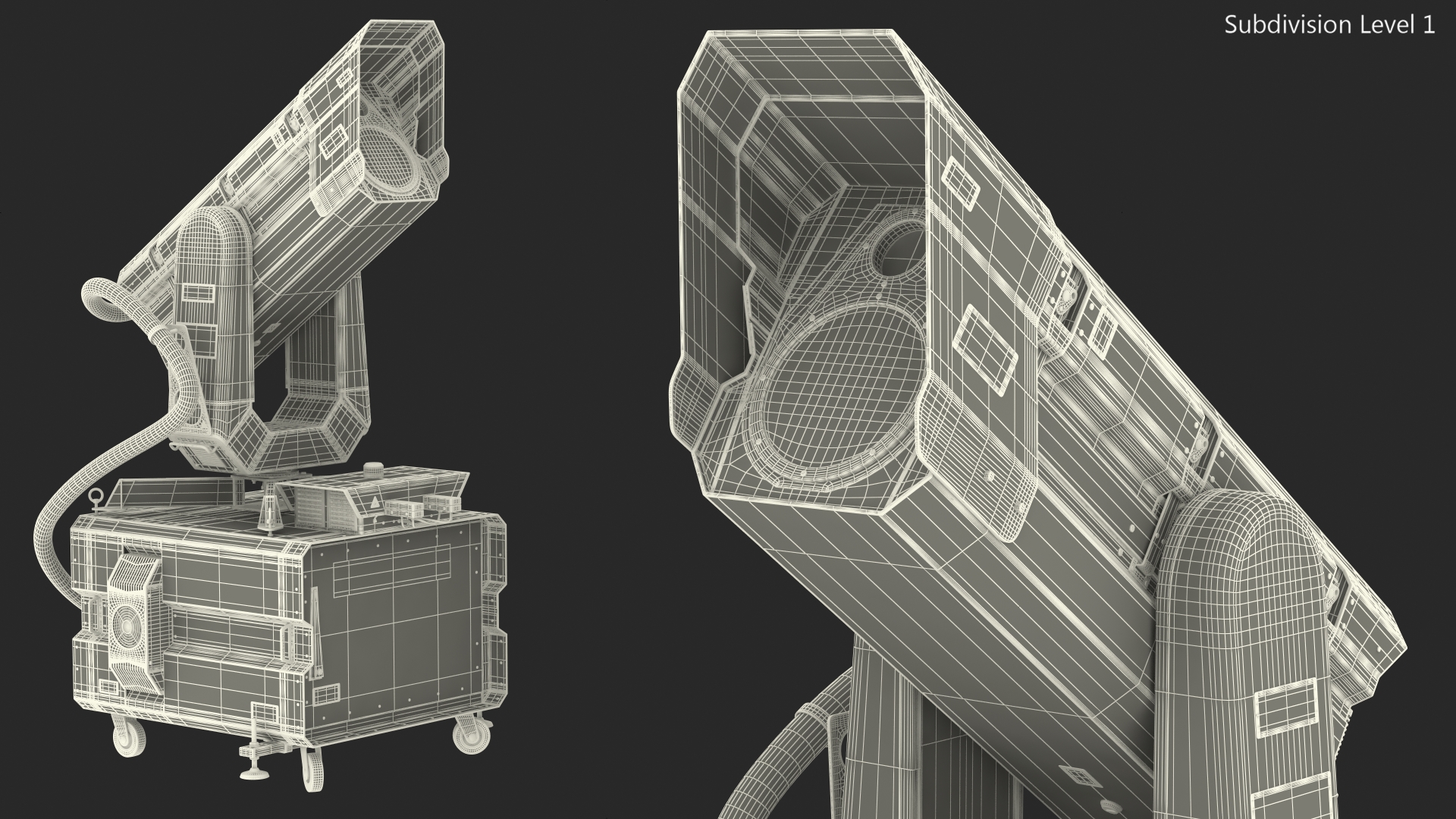 Airport Ceilometer LIDAR Scanner Rigged 3D model